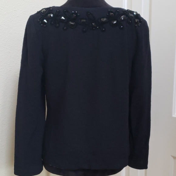 St John Couture Knit Sweater Beaded Jeweled M - Picture 4 of 10